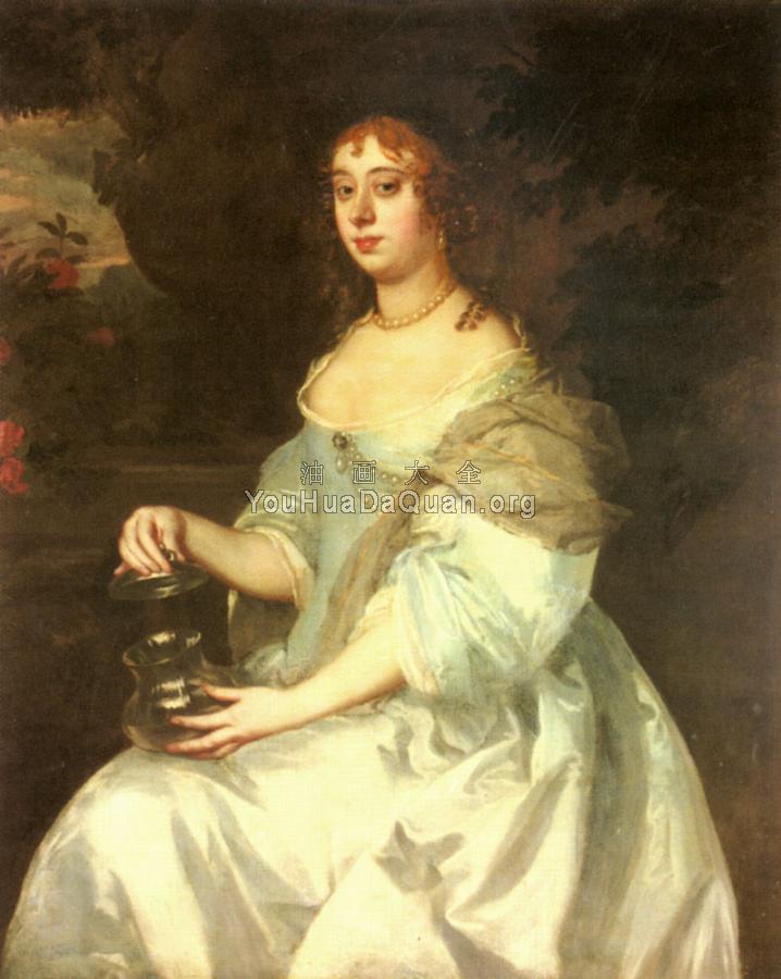 Portrait Of Hannah Bulwer - 彼得·李里爵士